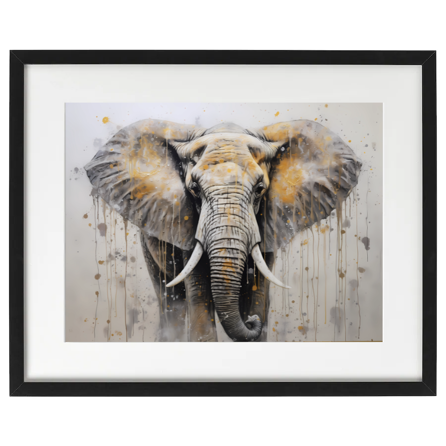 Elephant - Framed art print – monsunami - original art prints